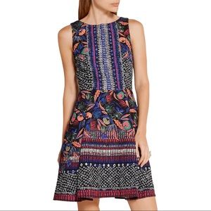 SALONI Purple Jess Printed Cloque Mini Dress Sz US 4
